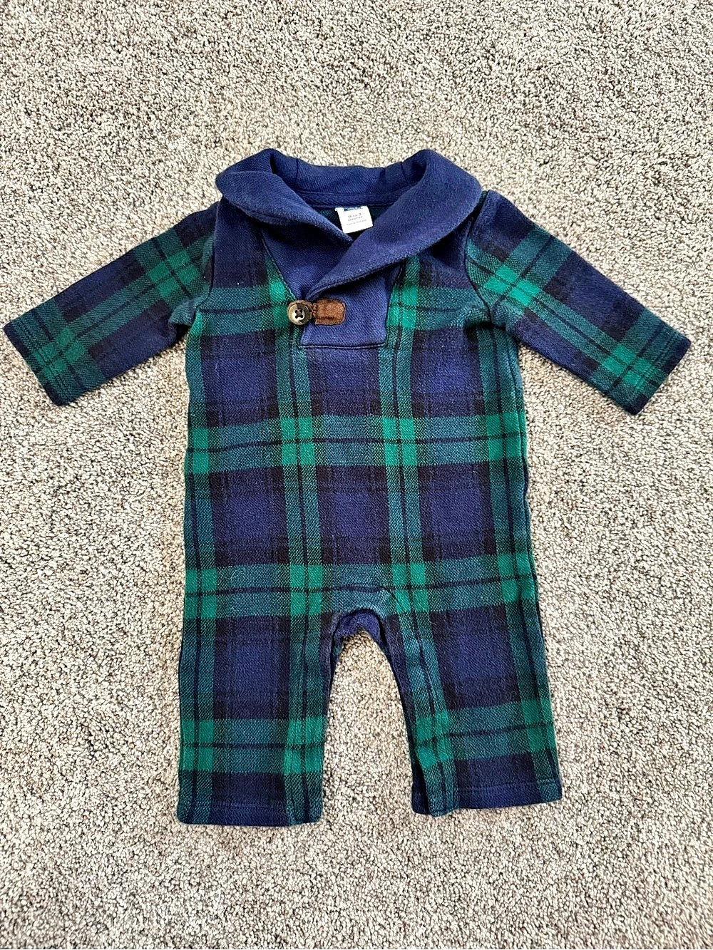 Janie and Jack Baby Plaid Romper Size 0-3M